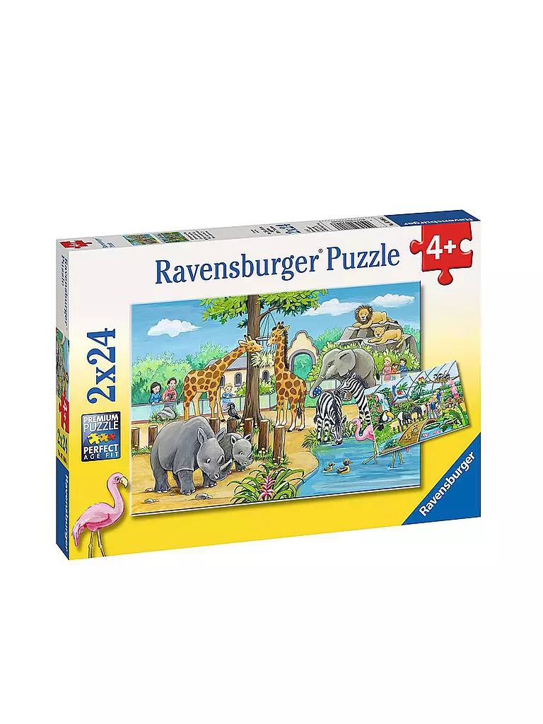 RAVENSBURGER | Puzzle - Willkommen im Zoo 2x24 Teile | keine Farbe