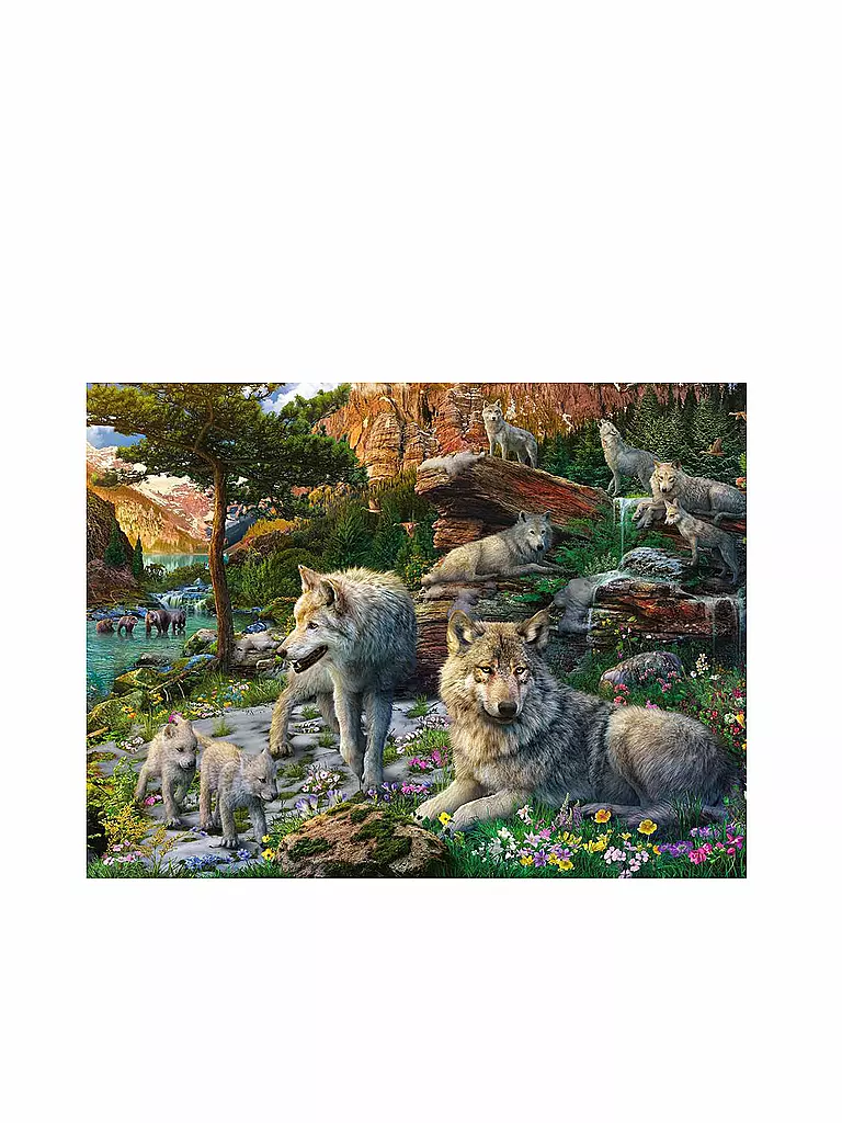 RAVENSBURGER | Puzzle 16598 - Wolfsrudel im Frühlingserwachen - 1500 Teile | keine Farbe