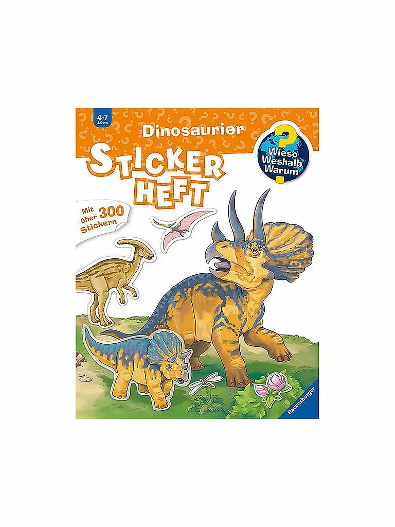 RAVENSBURGER | Wieso Weshalb Warum - Stickerheft Dinosaurier | keine Farbe