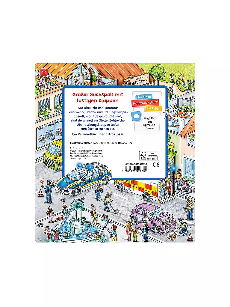 RAVENSBURGER | Wimmelbuch - Fahrzeuge im Einsatz, Stefan Lohr | keine Farbe