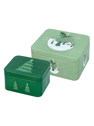 RBV BIRKMANN | Keksdose Set 2tlg. klein CHRISTMAS TREE Gruen