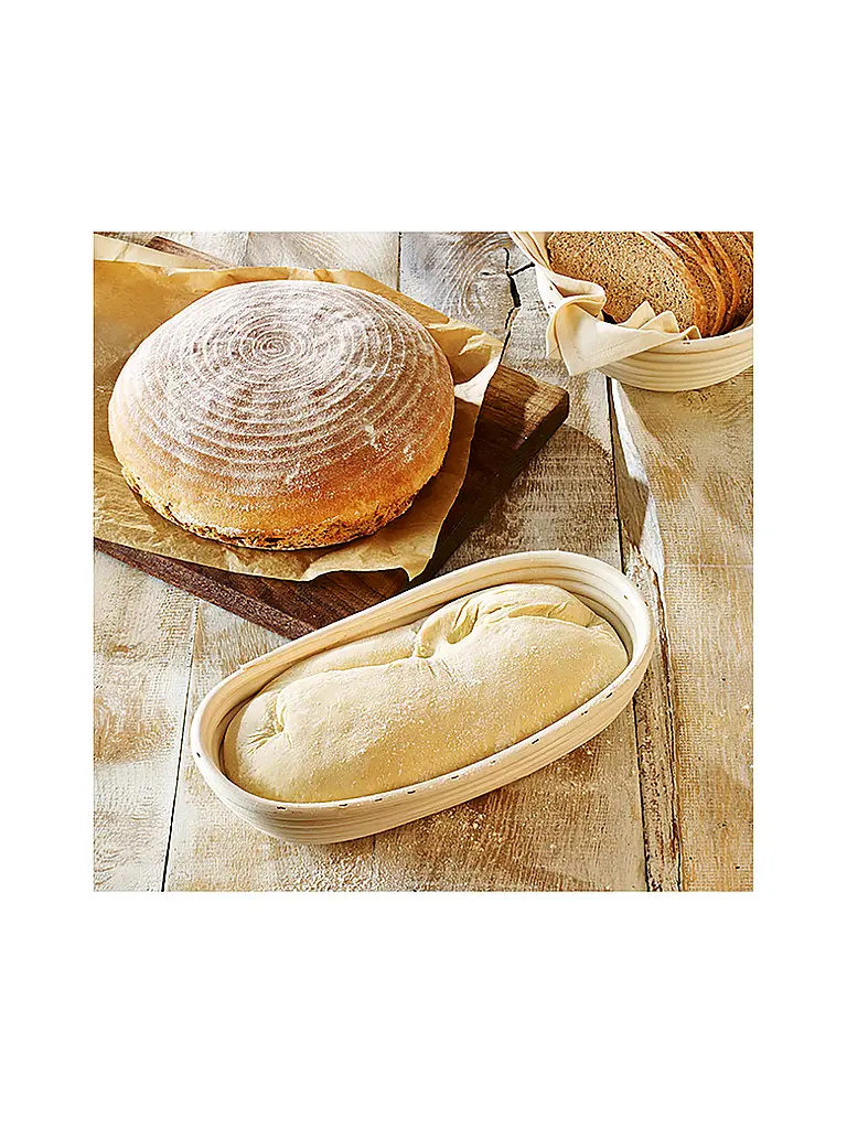 RBV BIRKMANN | Gärkörbchen länglich 30cm 1kg Peddinge natur | braun
