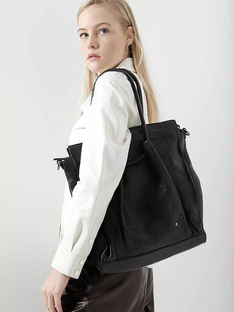 REHARD | Ledertasche - Shopper | schwarz