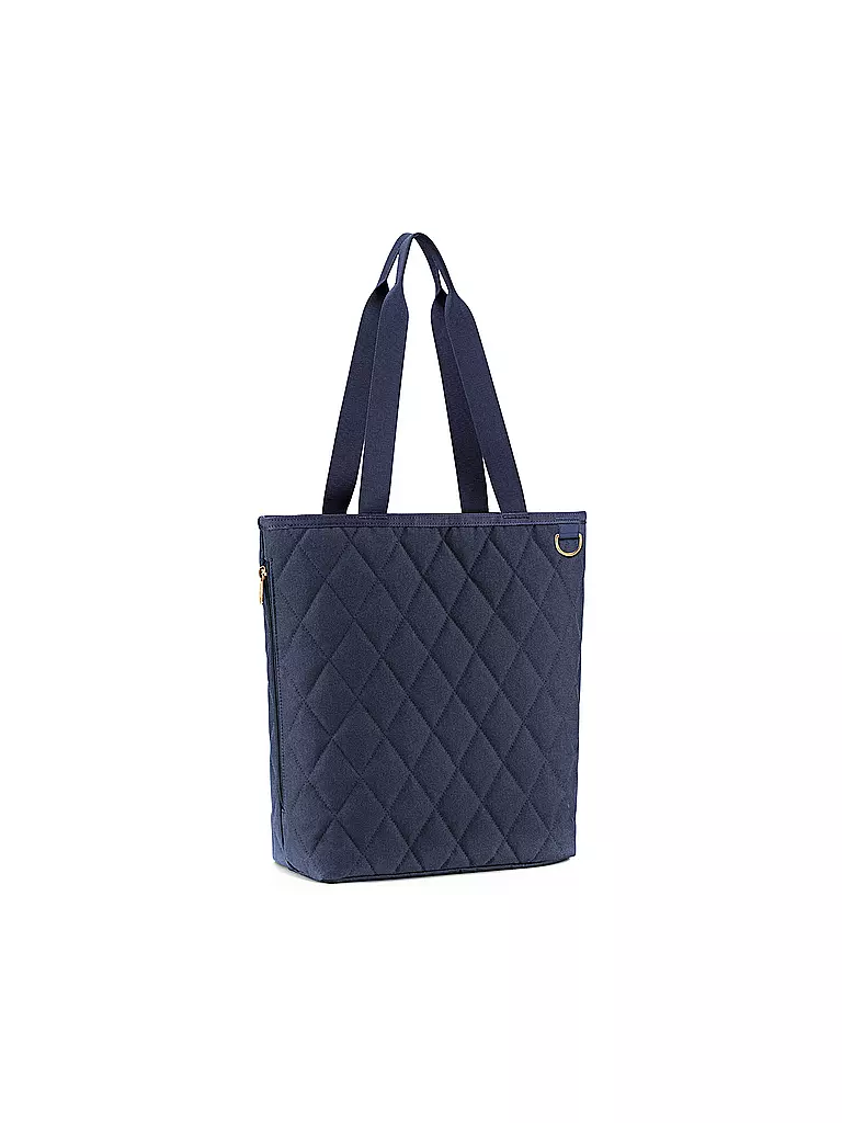 REISENTHEL | Classic Shopper M Rhombus Midnight Gold | dunkelblau