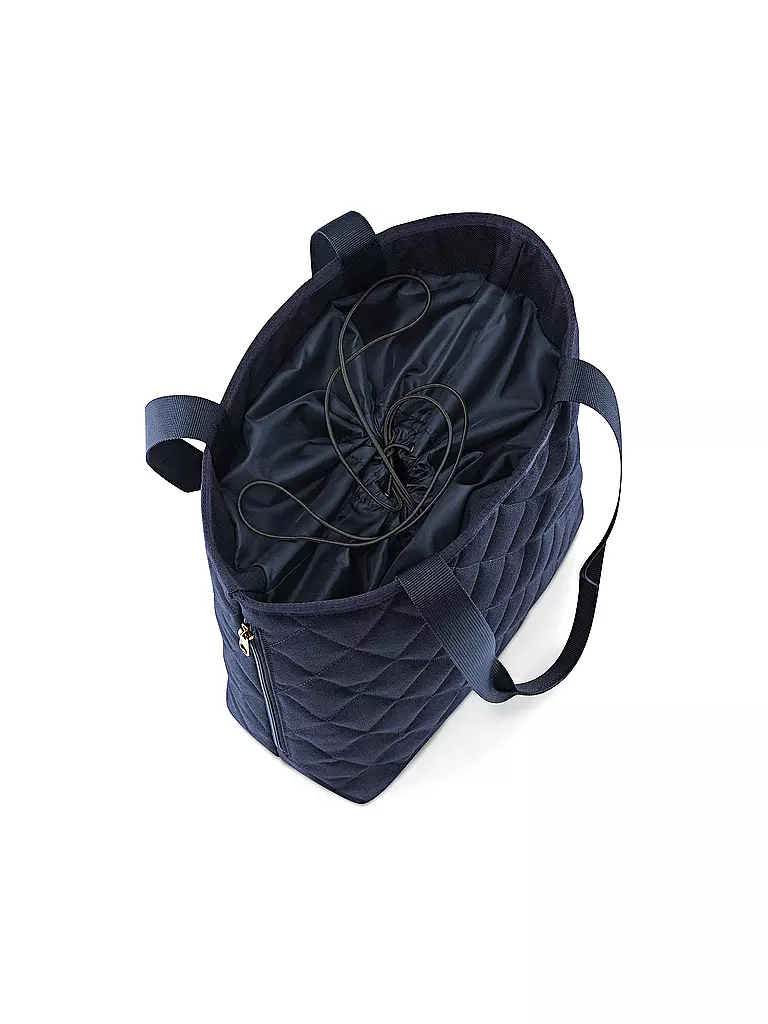REISENTHEL | Classic Shopper M Rhombus Midnight Gold | dunkelblau