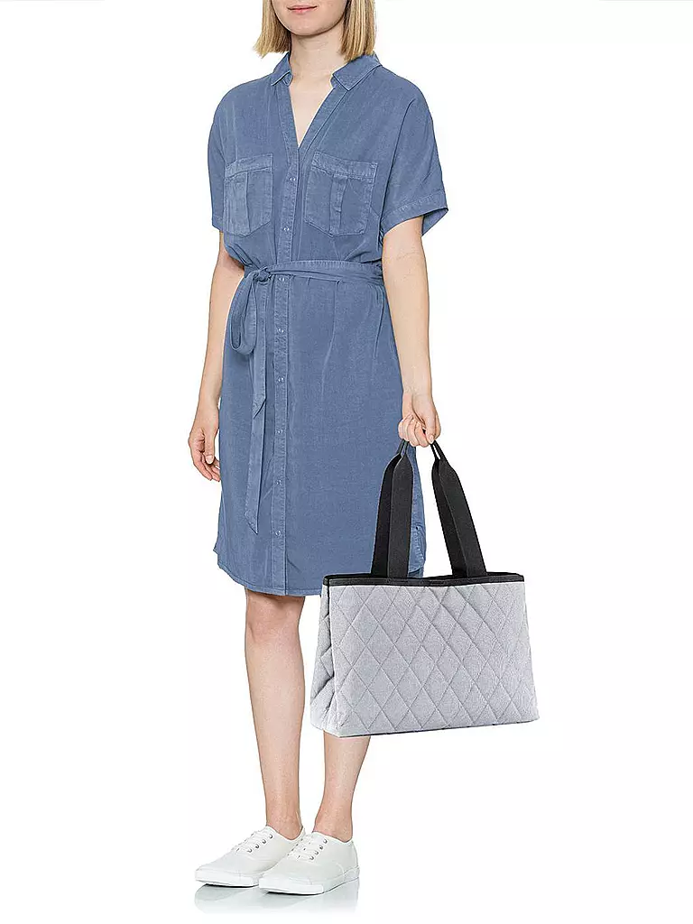 REISENTHEL | Shopper CLASSIC RHOMBUS L light grey | hellgrau