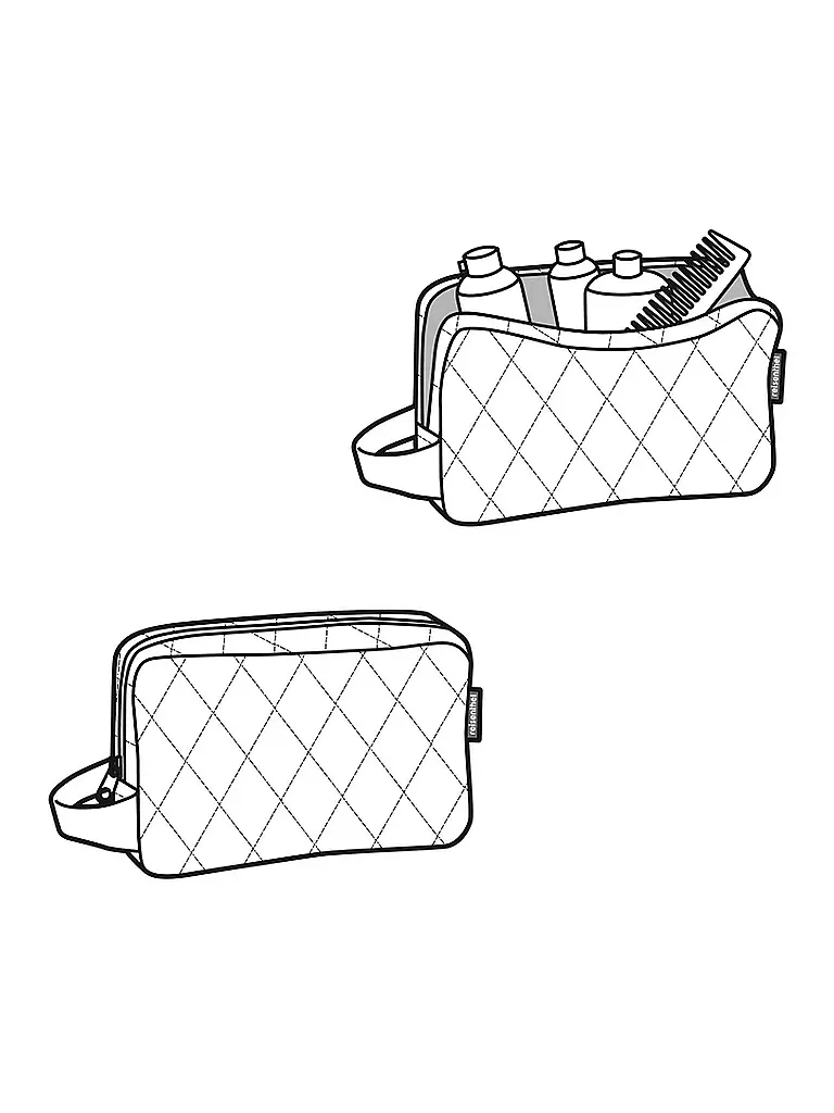 REISENTHEL | Toilettentasche - Cosmeticpouch RHOMUBS light grey | hellgrau