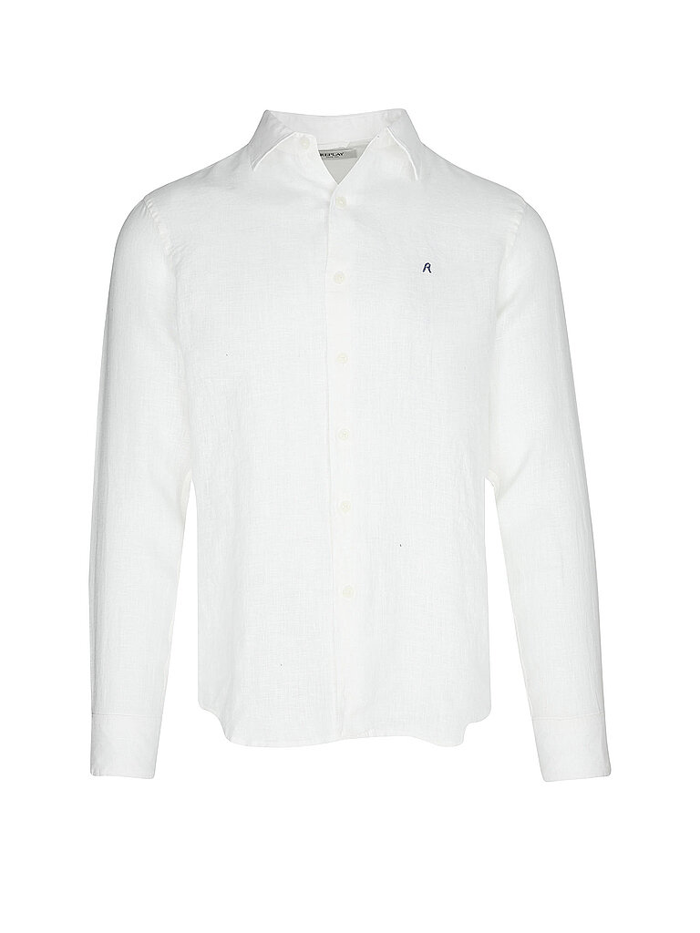 REPLAY Leinenhemd weiss | M