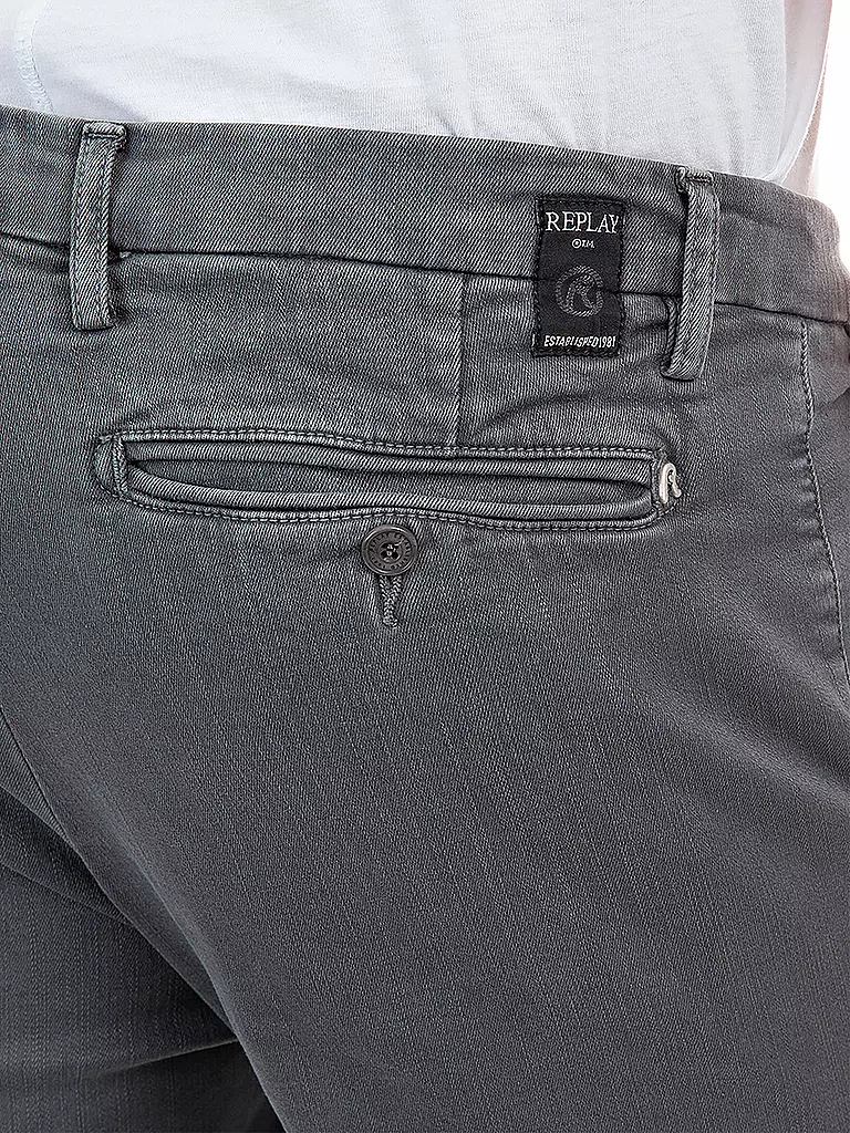 REPLAY | Chino Slim Fit " Zeumar " Hyperflex | grau