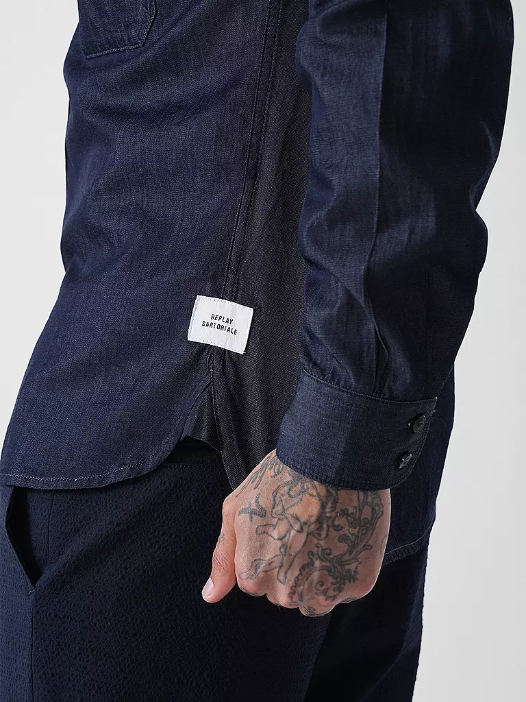 REPLAY | Hemd Regular Fit | blau