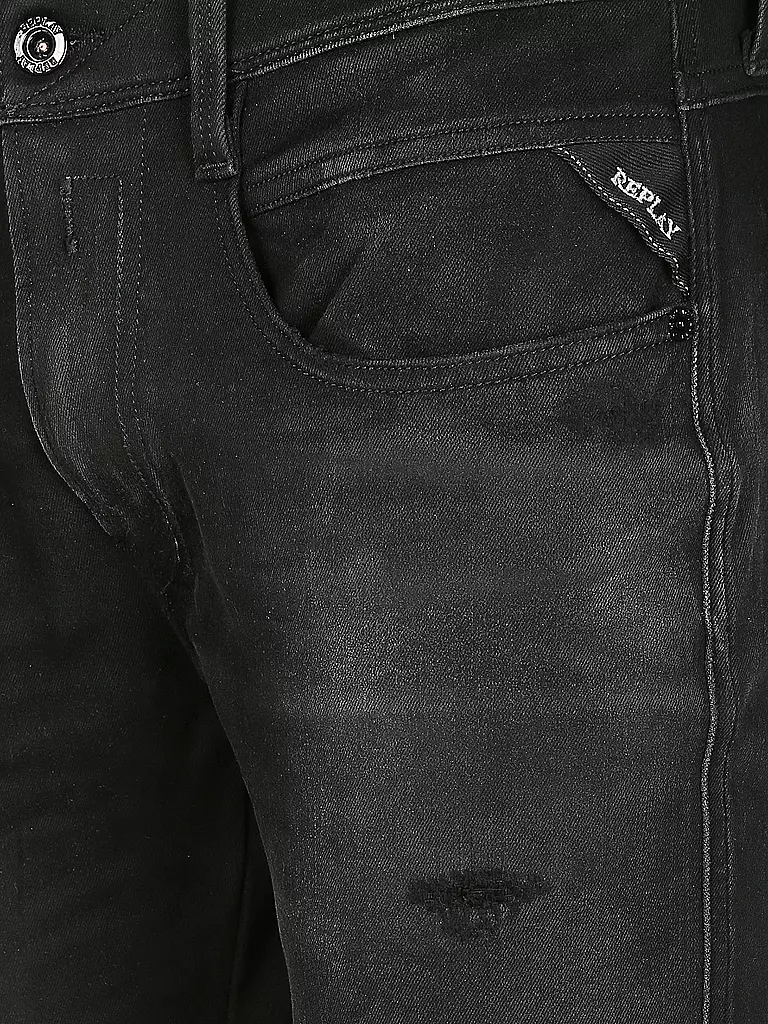 REPLAY | Jeans Slim Fit ANBASS HYPERFLEX PLUS | schwarz