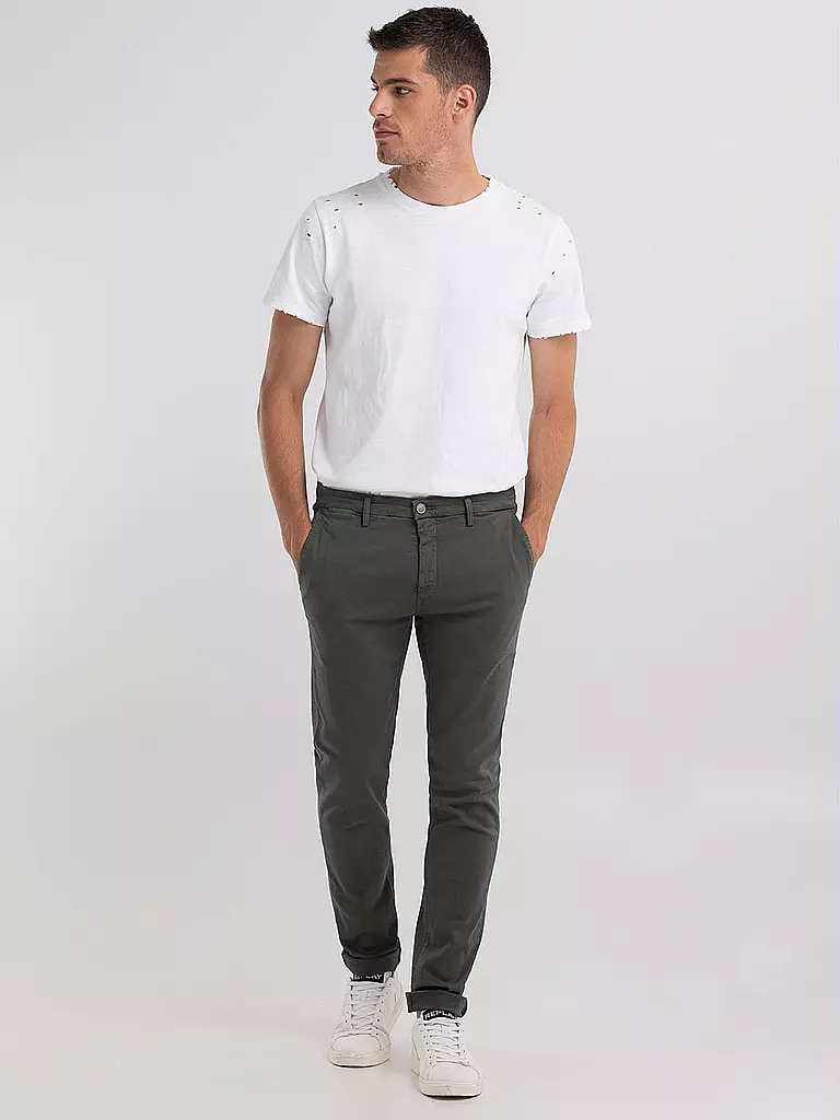 REPLAY | Jeans Slim Fit ZEUMAR - Hyperflex | dunkelgrün