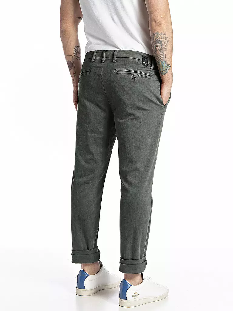 REPLAY | Jeans Slim Fit ZEUMAR - Hyperflex | dunkelgrün