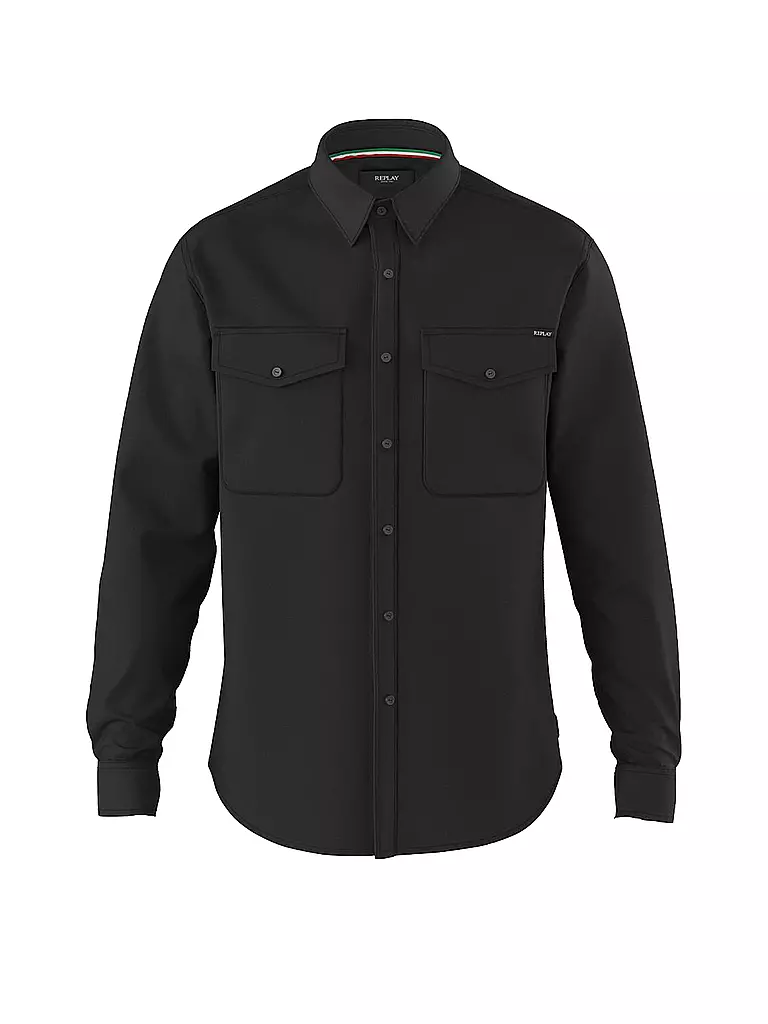REPLAY | Jeanshemd  | schwarz