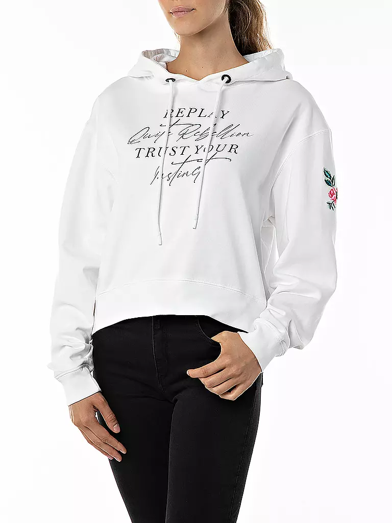 REPLAY | Kapuzensweater | weiß