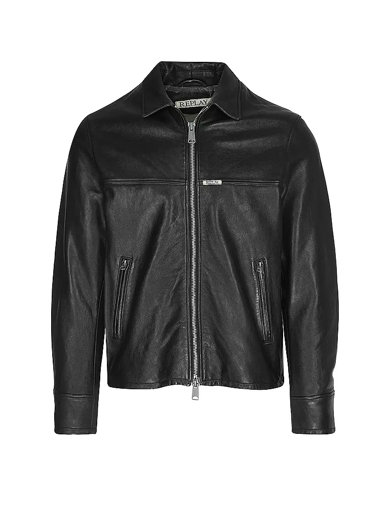 REPLAY | Lederjacke | schwarz