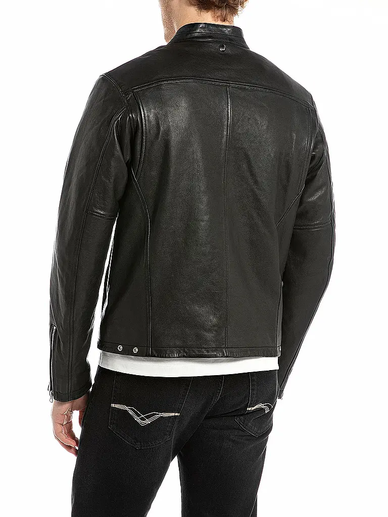 REPLAY | Lederjacke | schwarz