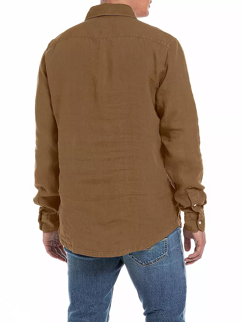 REPLAY | Leinenhemd Regular Fit  | beige