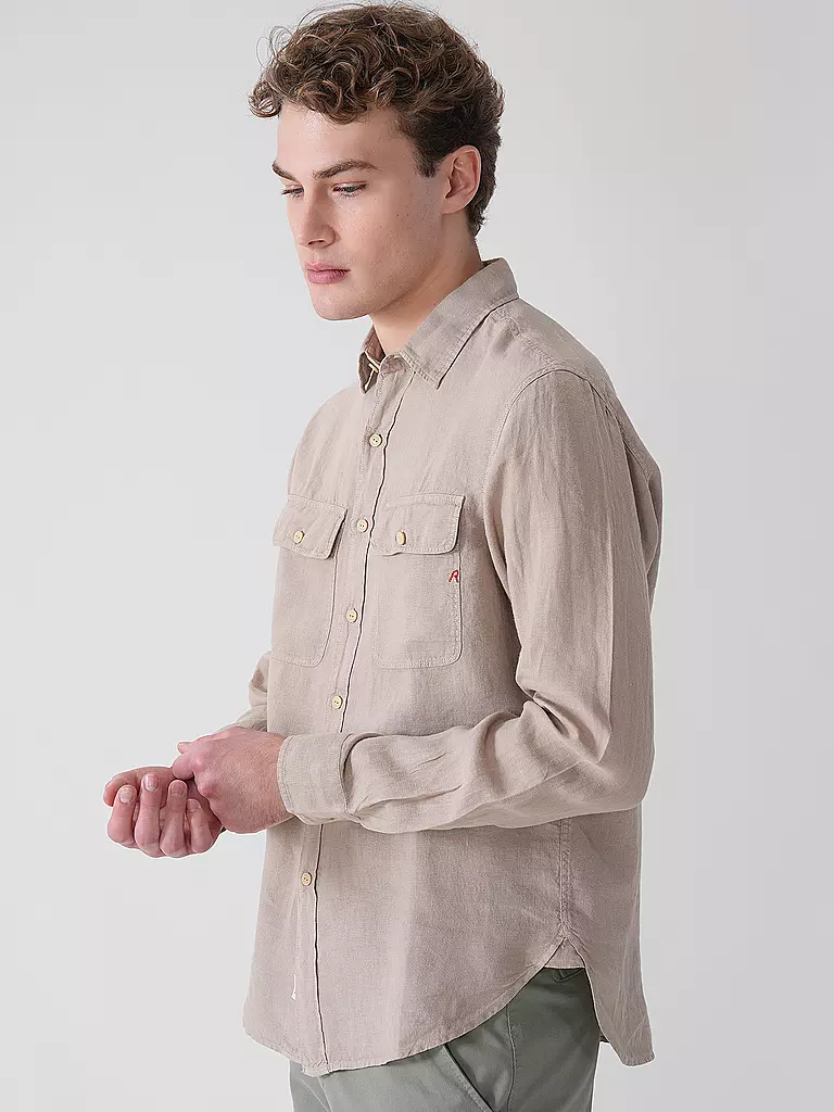 REPLAY | Leinenhemd Regular Fit | hellblau
