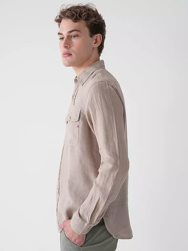 REPLAY | Leinenhemd Regular Fit | hellblau