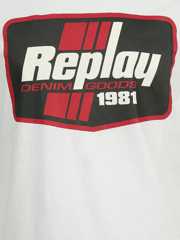 REPLAY | T-Shirt  | weiß