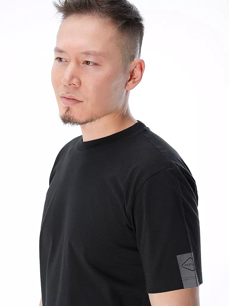 REPLAY | T-Shirt  | schwarz