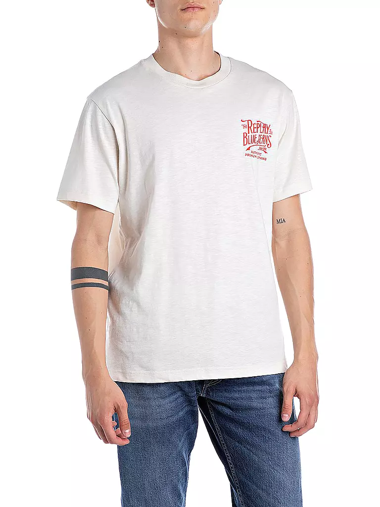 REPLAY | T-Shirt  | weiss