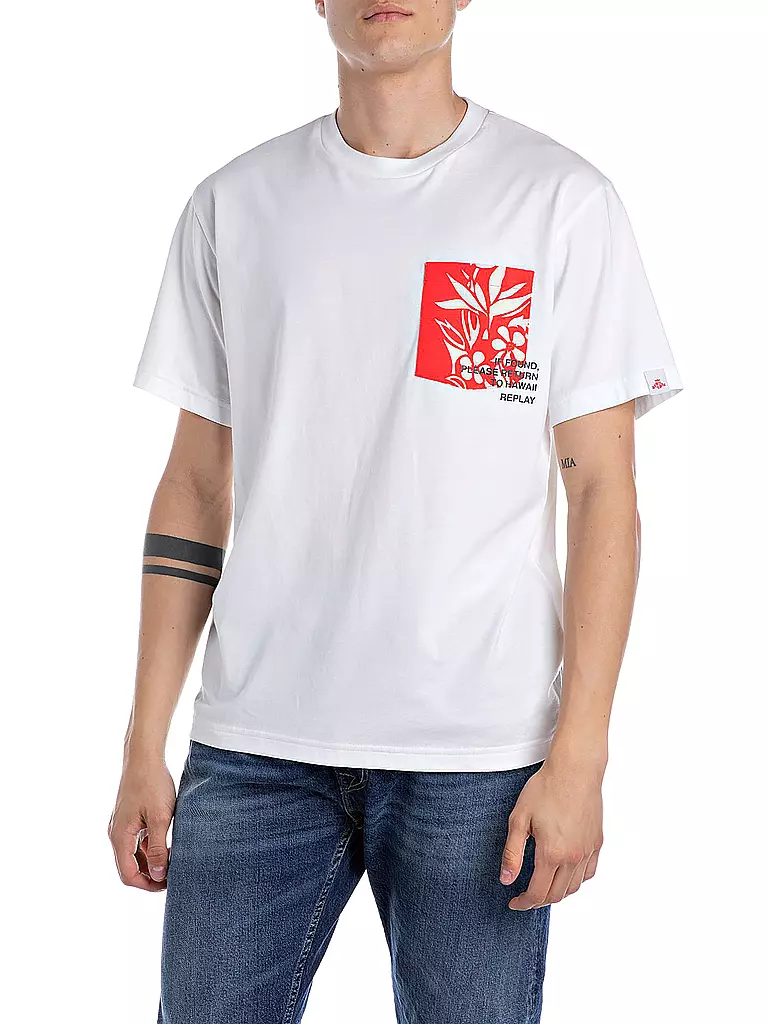 REPLAY | T-Shirt  | weiss