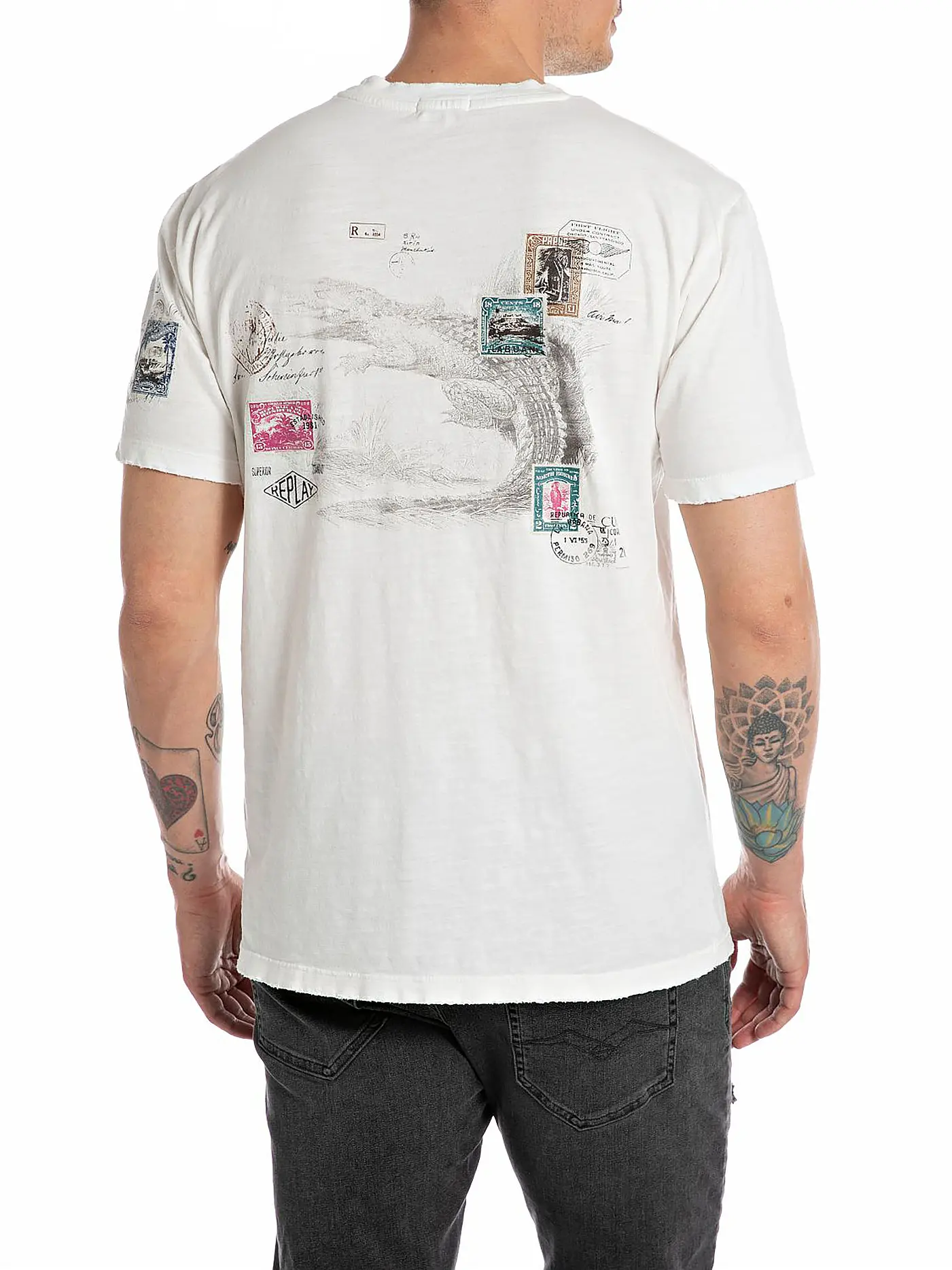REPLAY | T-Shirt  | weiss