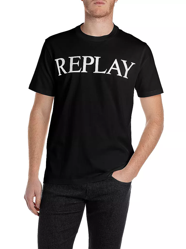 REPLAY | T-Shirt | schwarz