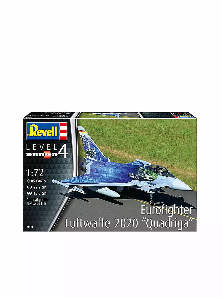 REVELL | Modellbausatz -  Eurofighter "Luftwaffe 2020 Quadriga" 03843 | keine Farbe