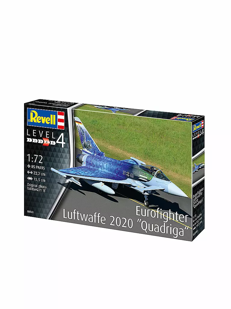 REVELL | Modellbausatz -  Eurofighter "Luftwaffe 2020 Quadriga" 03843 | keine Farbe