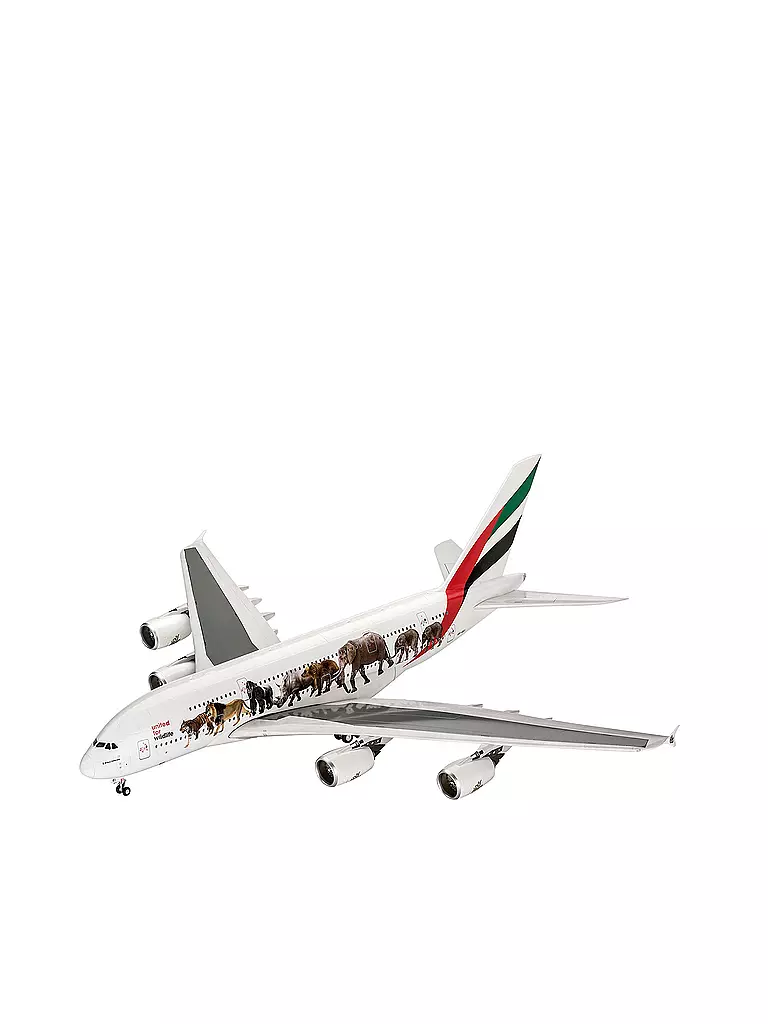 REVELL | Modellbausatz - Airbus A380-800 Emirates "Wild Life" | keine Farbe
