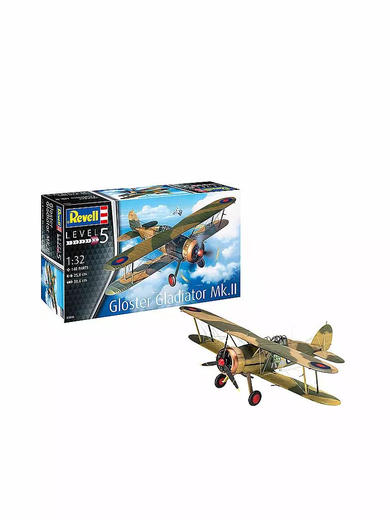 REVELL | Modellbausatz - Gloster Gladiator Mk. II 03846 | keine Farbe