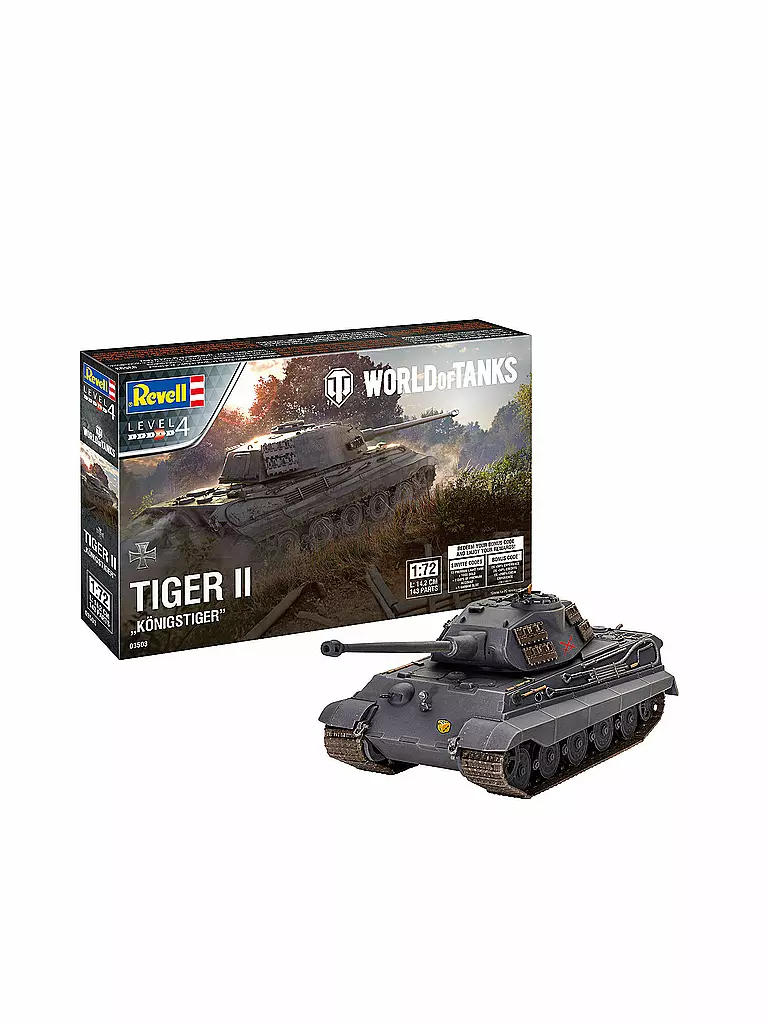 REVELL | Modellbausatz - Tiger II Ausf. B "Königstiger" "World of Tanks" 03503 | keine Farbe