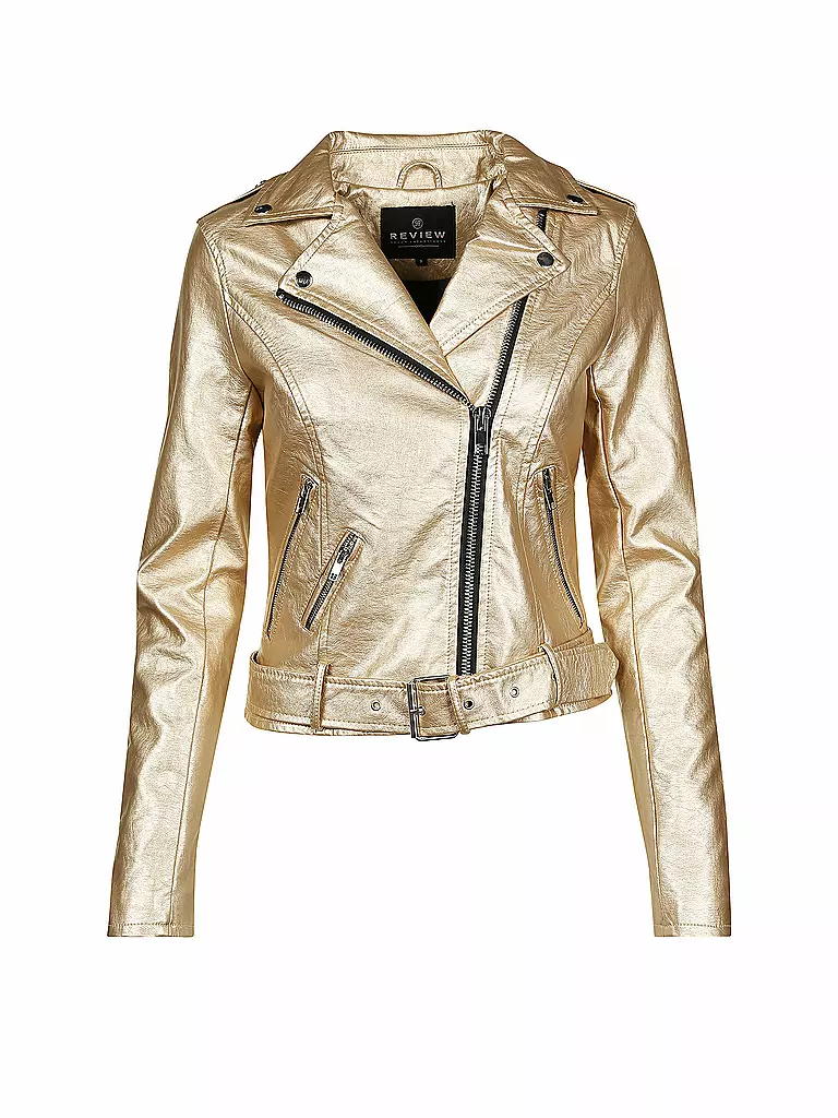 REVIEW | Jacke in Lederoptik  | gold