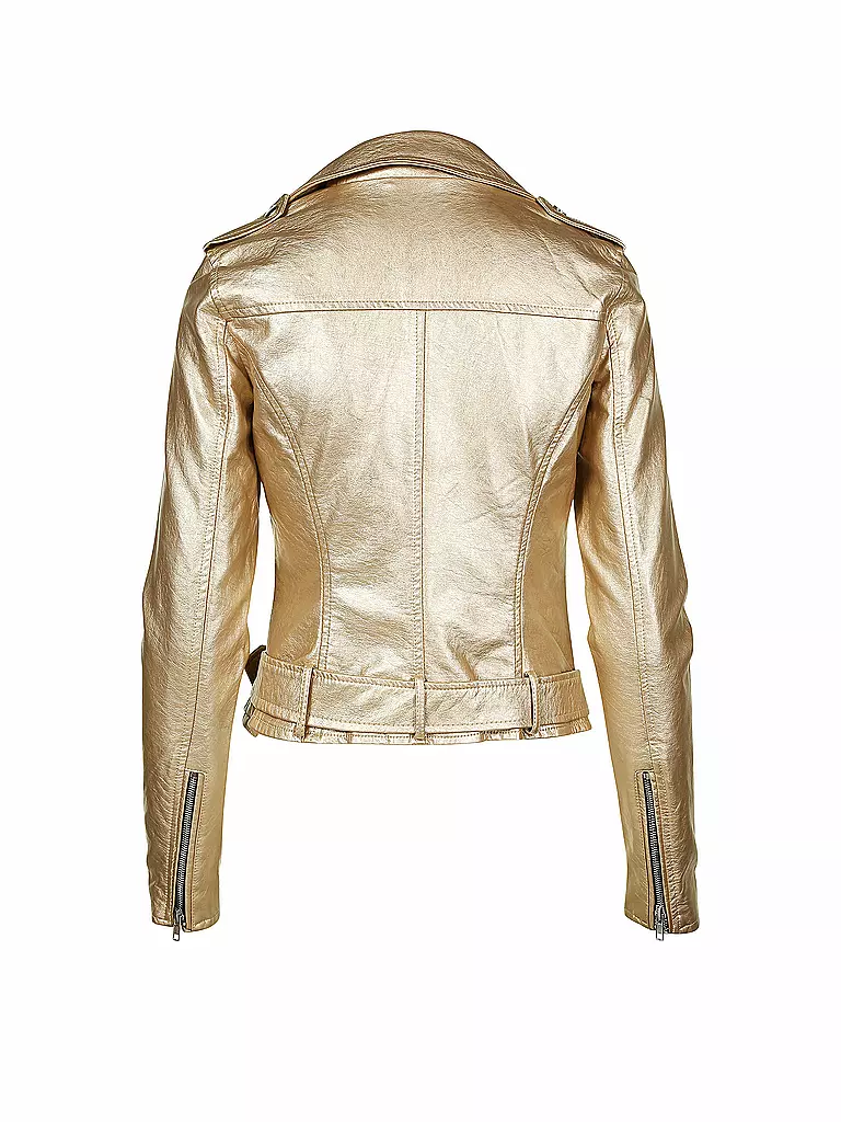 REVIEW | Jacke in Lederoptik  | gold