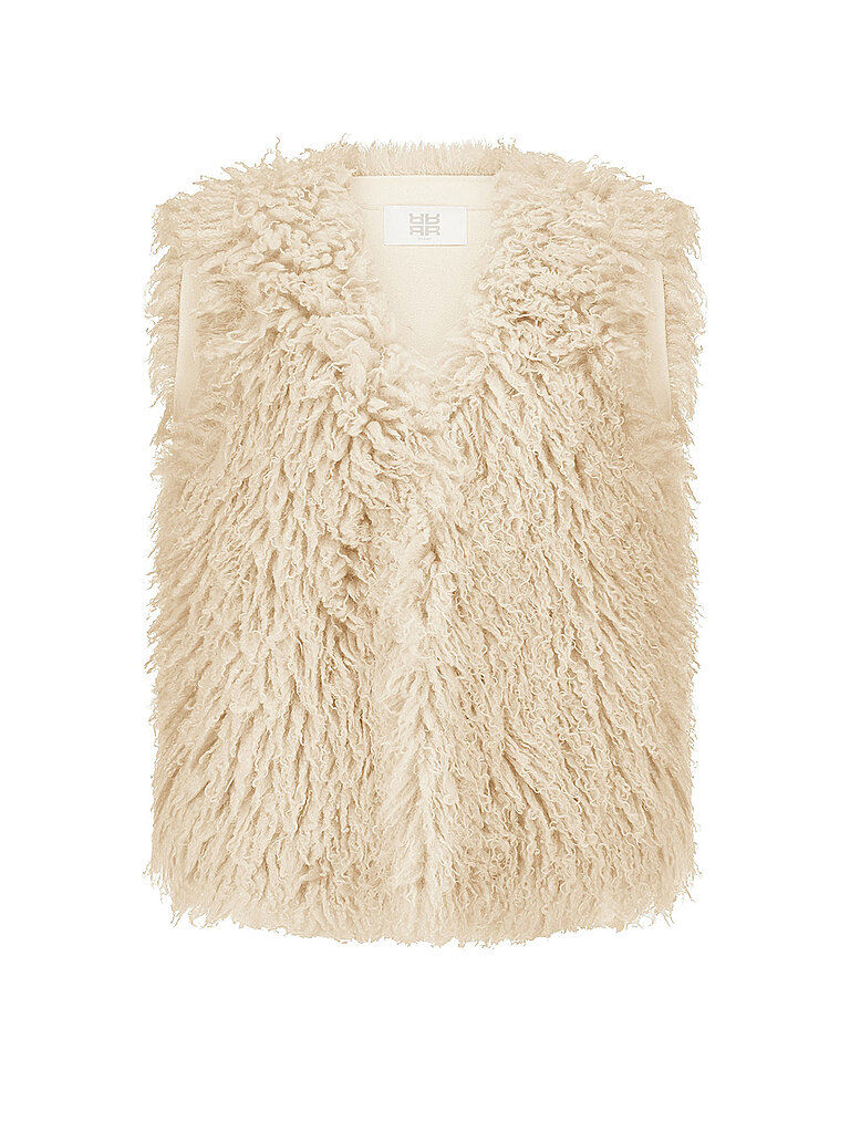 RIANI Gilet in Felloptik beige | 32