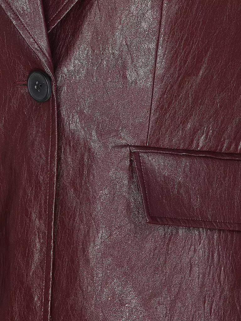RIANI | Blazer in Lederoptik | dunkelrot