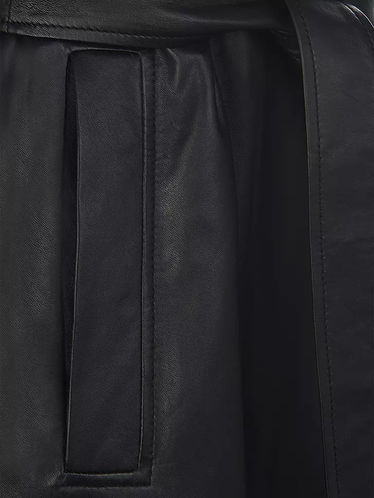 RIANI | Ledermantel | schwarz
