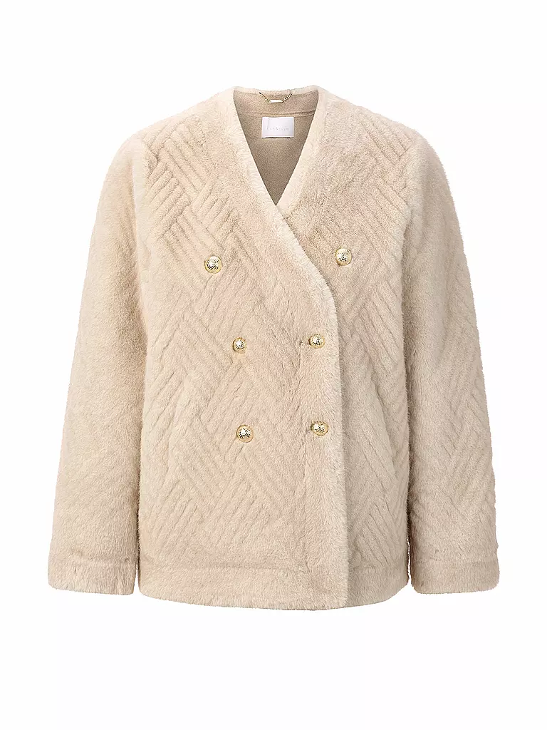 RICH & ROYAL | Jacke in Felloptik  | camel
