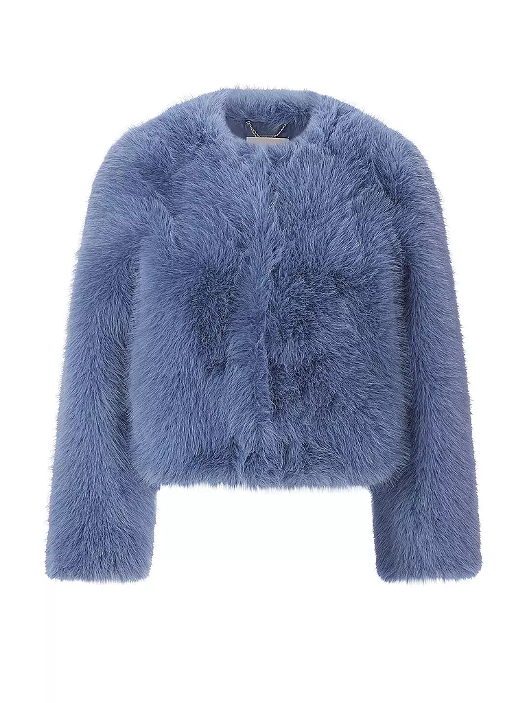 RICH & ROYAL | Jacke in Felloptik  | blau