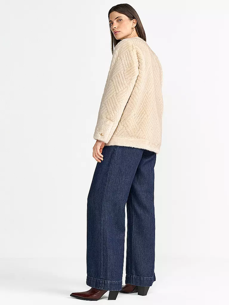 RICH & ROYAL | Jacke in Felloptik  | camel