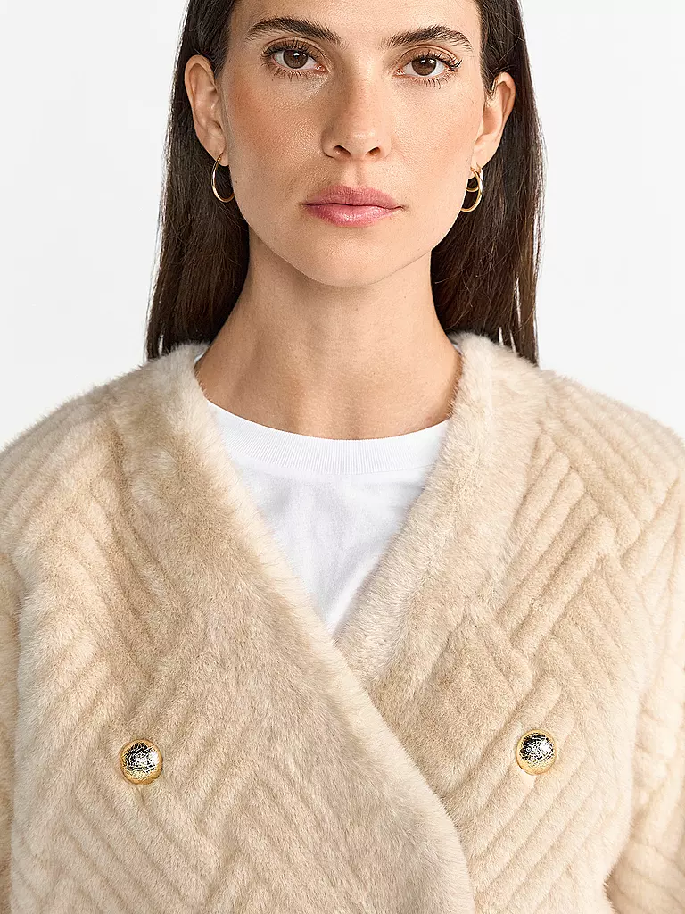 RICH & ROYAL | Jacke in Felloptik  | camel