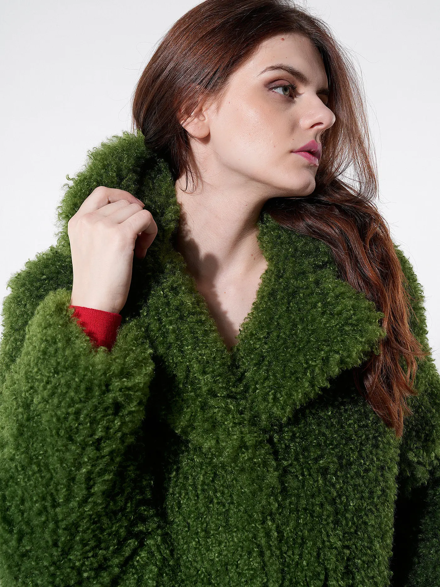 RICH & ROYAL | Jacke in Felloptik | grün