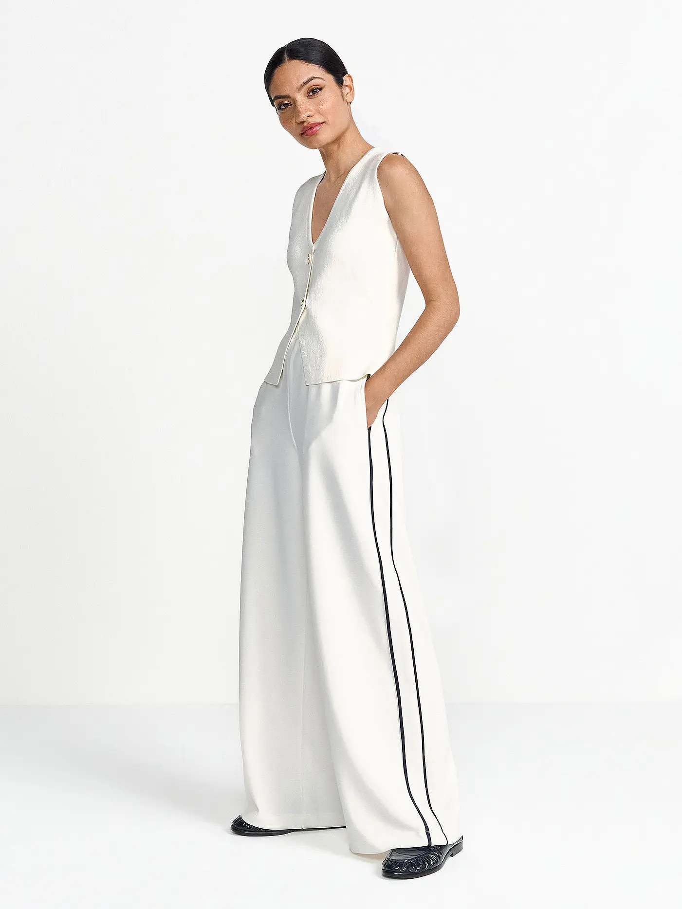 RICH & ROYAL | Marlenehose  | creme