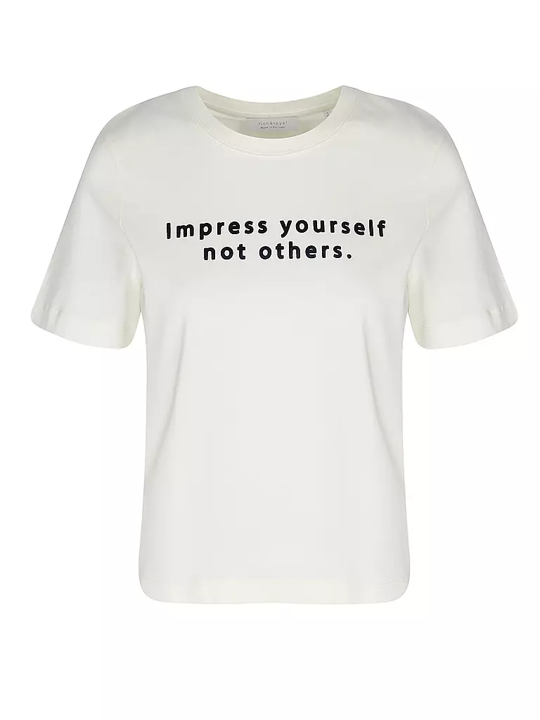 RICH & ROYAL | T Shirt IMPRESS YOURSELF | creme