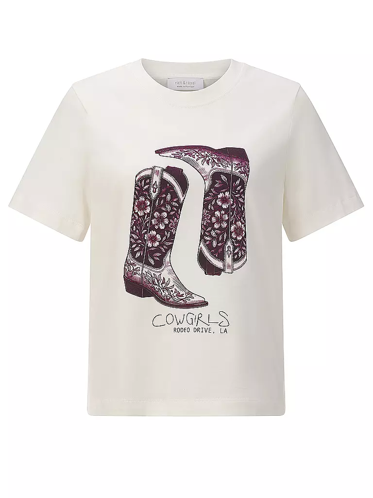 RICH & ROYAL | T-Shirt  | creme