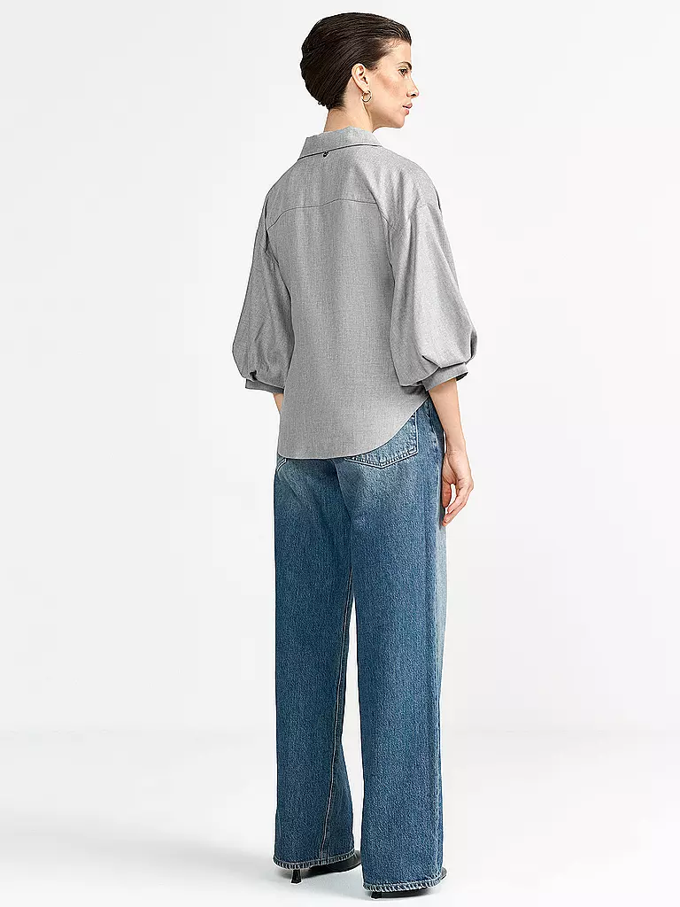 RICH & ROYAL | Wickelbluse  | grau