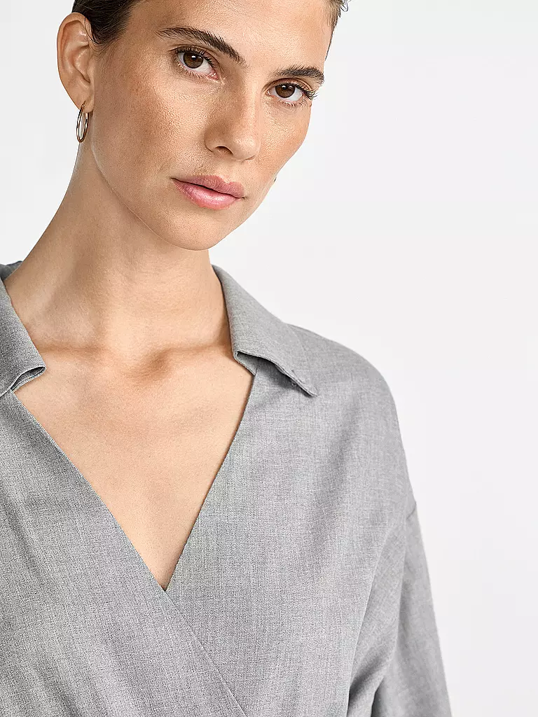 RICH & ROYAL | Wickelbluse  | grau